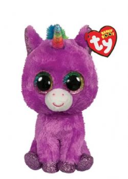 PELUCHE TY BEANIE BOOS - ROSETTE LICORNE MAUVE PETIT 6